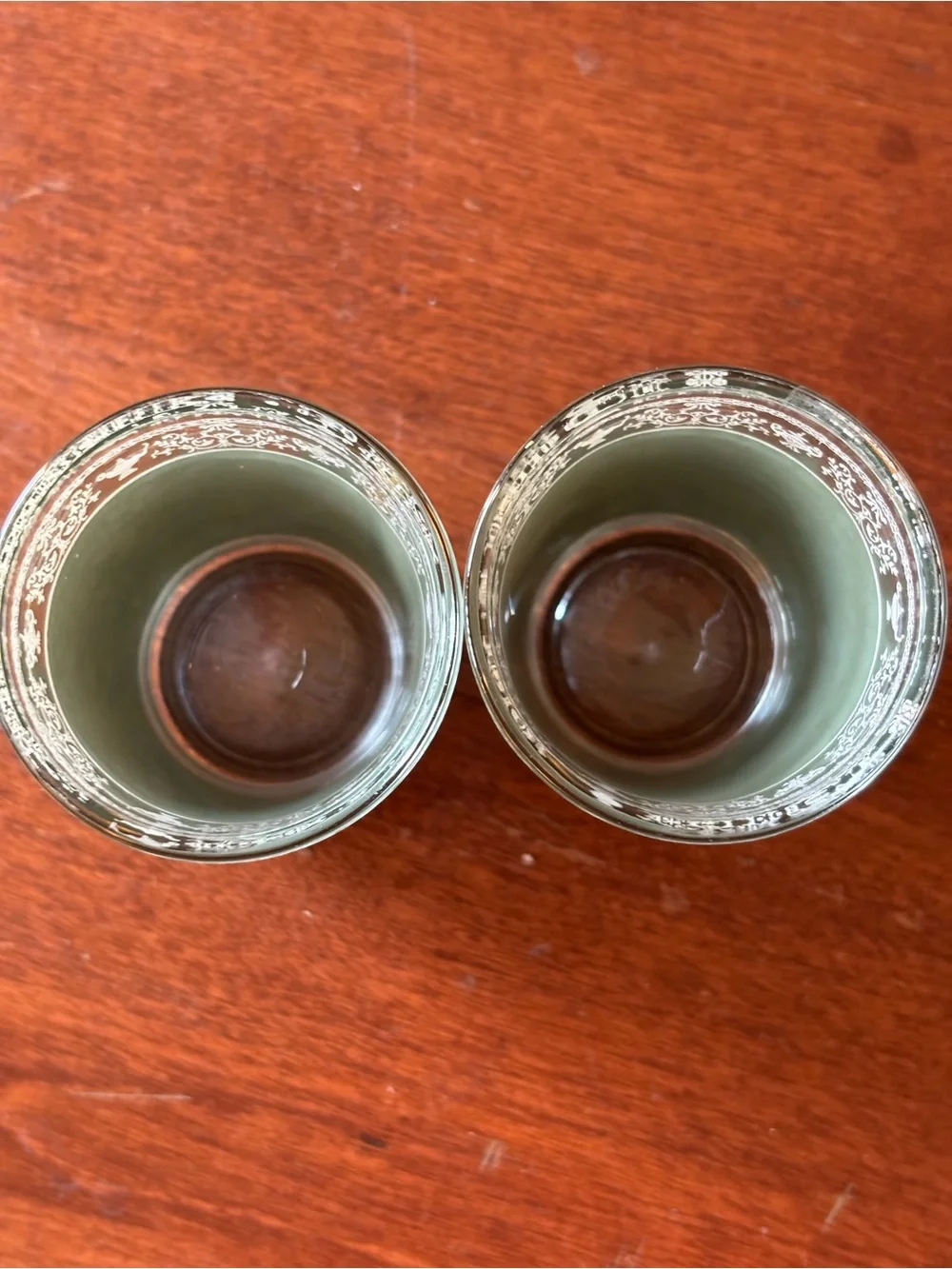 Jeanette Glass Hellenic Green shot glasses set of 2